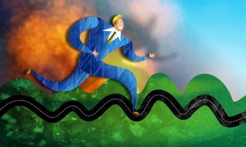 Bumpy Business Ilustração Stock