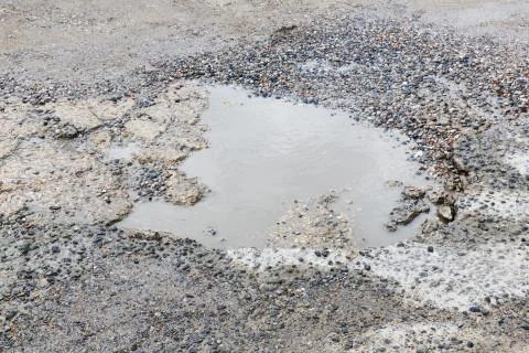 Bumpy concrete road 写真素材