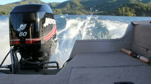 Bumpy Fishing Boat Stock Footage 776440