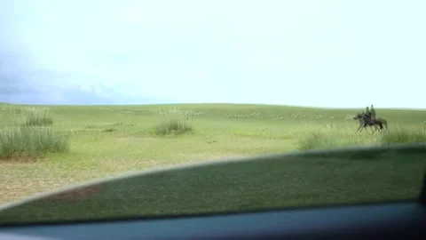 Bumpy Grassland Road Stock Footage 333444665