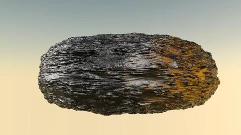 Bumpy model of an abstract stone. 3D rendering Illustrazione stock