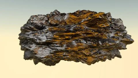 Bumpy model of an abstract stone. 3D rendering Illustrazione stock