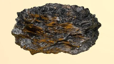 Bumpy model of an abstract stone. 3D rendering Illustrazione stock