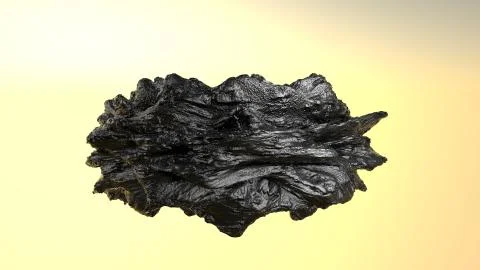 Bumpy model of an abstract stone. 3D rendering 스톡 일러스트