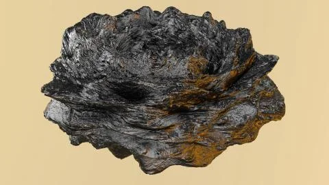 Bumpy model of an abstract stone. 3D rendering Stock Illustration