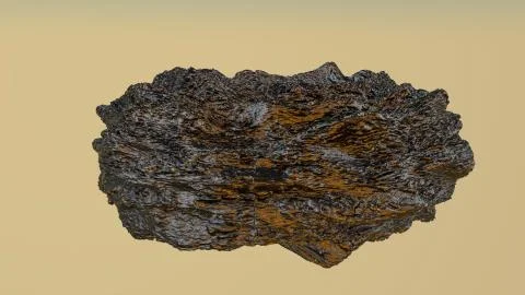 Bumpy model of an abstract stone. 3D rendering Illustrazione stock