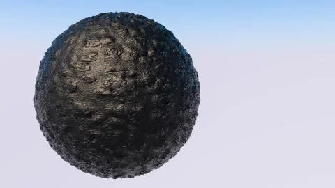 Bumpy model of the sphere. 3D rendering 스톡 일러스트