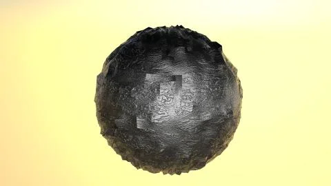 Bumpy model of the sphere. 3D rendering 스톡 일러스트
