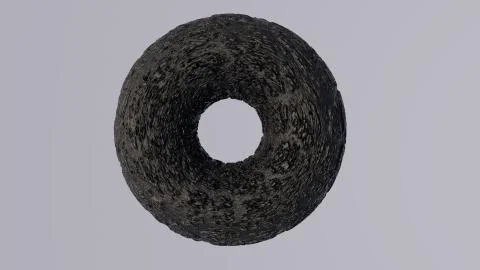 Bumpy model of the torus. 3D rendering 스톡 일러스트