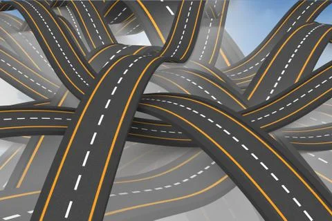 Bumpy road backdrop Stock Illustration