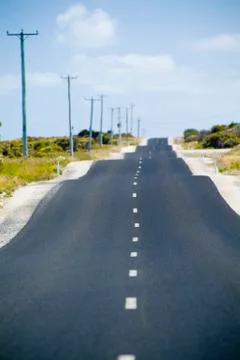 Bumpy road Stock Photos
