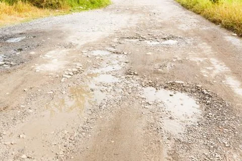 Bumpy road Foto stock