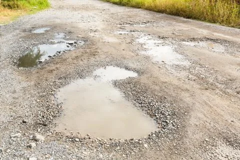 Bumpy road Stock Photos