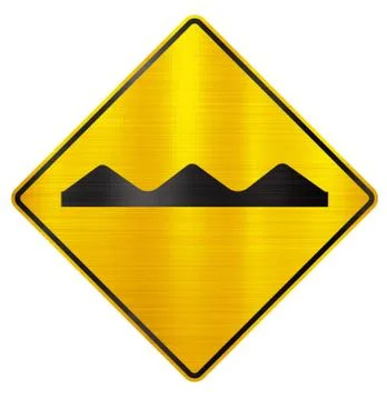 Bumpy road sign traffic Illustrazione stock