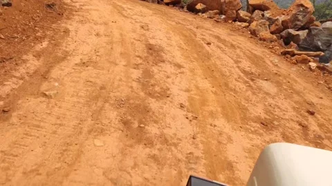 Bumpy road trail Stock Footage 146013749