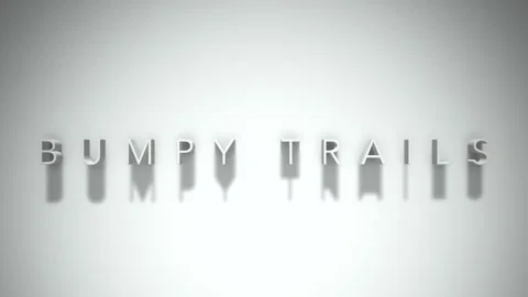 Bumpy trails 3D title animation with shadows on a white background Video stock 297903930