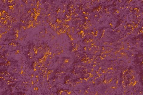Bumpy wall painted in purple and golden colors - great for wallpapers Foto stock