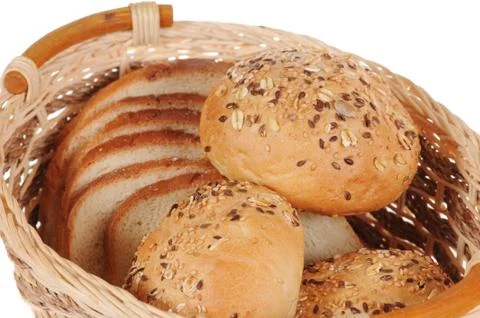 Bun in basket Stock Photos