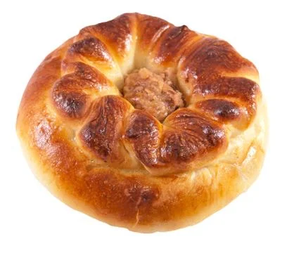 Bun with beans Stock Photos