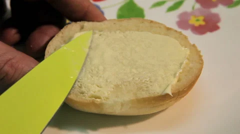 Bun with Butter Stock Footage 46533853
