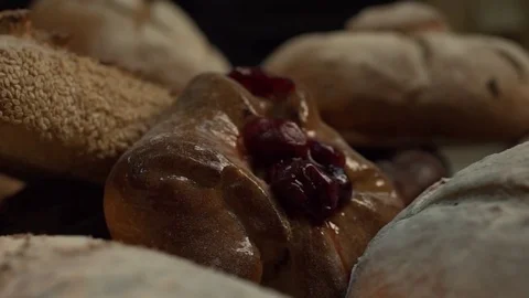 Bun in the center of the frame. Slow motion Stock Footage 81275778