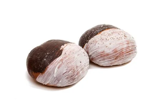 Bun with chocolate Stock Photos