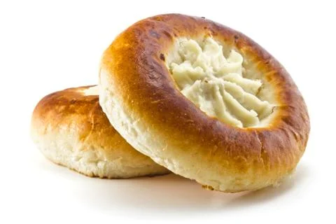 Bun with curd Stock Photos