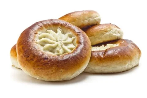 Bun with curd Stock Photos