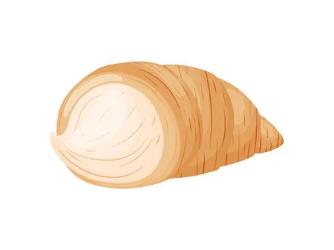 Bun in the form of tubes with cream. Vector illustration on white background. イラスト素材
