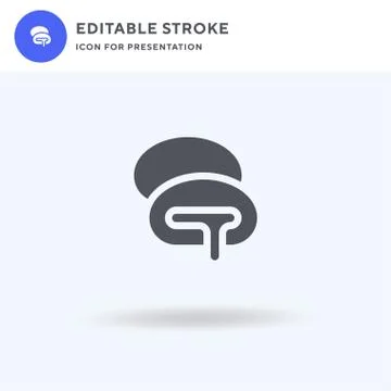 Bun icon vector, filled flat sign, solid pictogram isolated on white, logo il Illustrazione stock