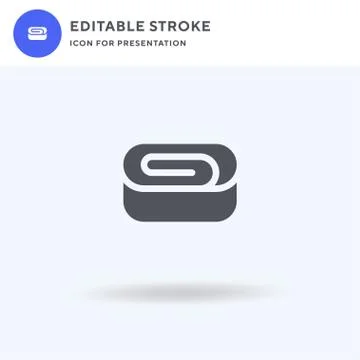 Bun icon vector, filled flat sign, solid pictogram isolated on white, logo il Stock Illustration