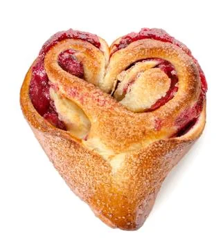 Bun with jam Stock Photos