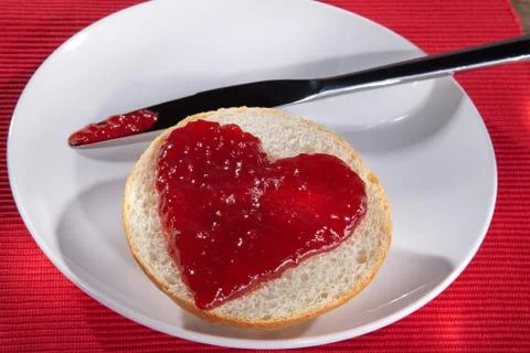 Bun with jam Foto stock