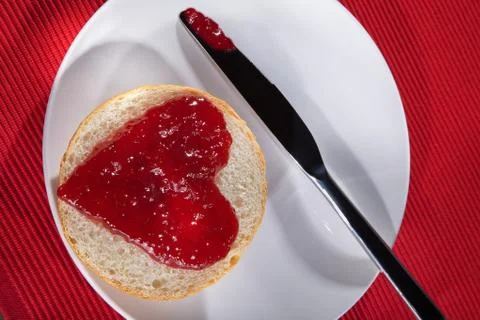 Bun with jam Foto stock