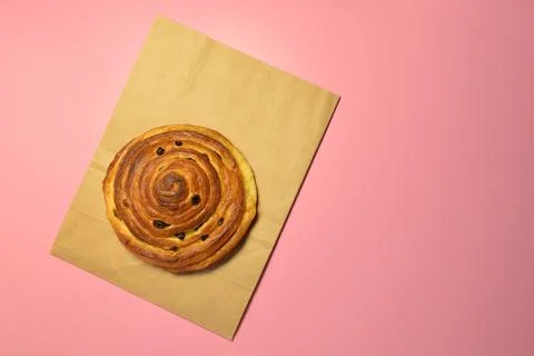 Bun with a paper bag Stock Photos