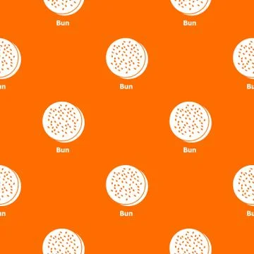 Bun pattern vector orange Stock Illustration