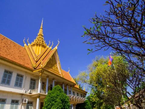Bun Rany Hun Sen Buddhist Library, Phnom Penh, Cambodia Stock Photos