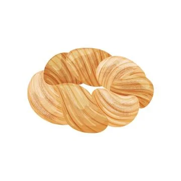 Bun in the shape of a ring. Vector illustration on white background. 스톡 일러스트