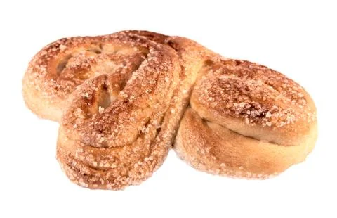 Bun with sugar on the crust Stock Photos