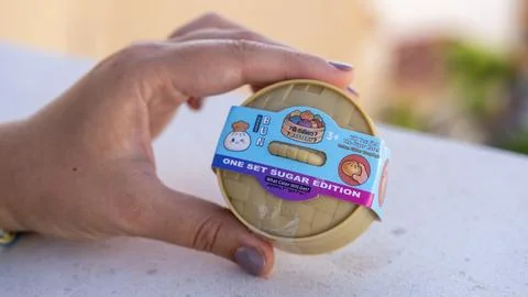 BUN Sugar Edition Squishy Dumpling Toy in Torrevieja Spain Stock Photos