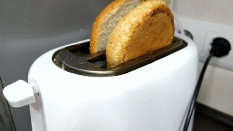 Bun in toaster Vídeos de archivo 252881688