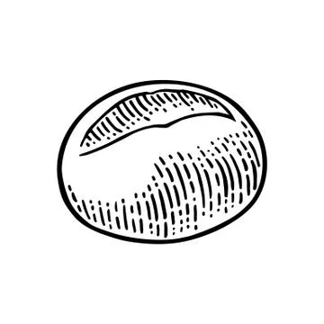 Bun. Vector black hand drawn vintage engraving Stockillustratie