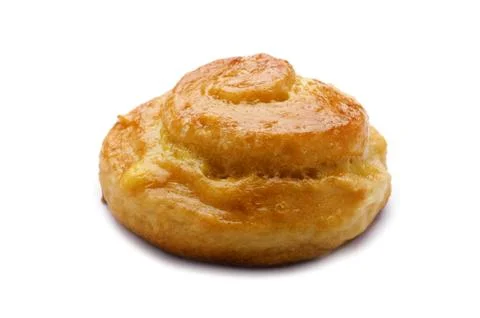 Bun on white macro Stock Photos