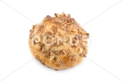 Bun on white Stock Photos