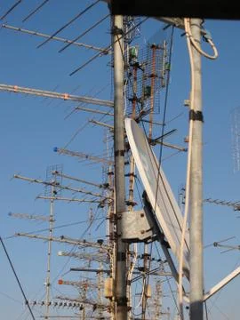Bunch of antennas Stock Photos