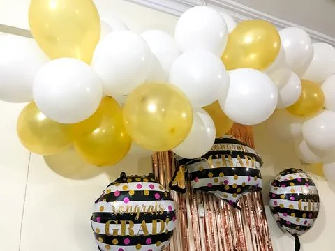 Bunch of balloon decoration Stock Photos