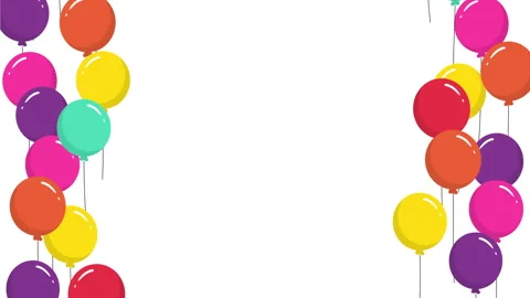 Bunch of balloons, Colored balloons fly from bottom to top Video stock 307948288