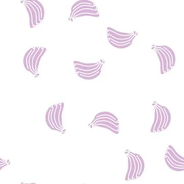Bunch banana glyph seamless pattern Stock Illustration