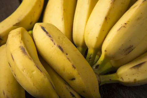 Bunch of banana on the table Stock Photos