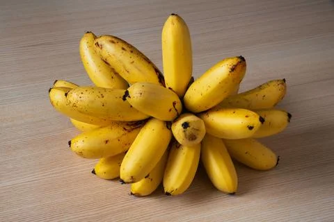 A bunch of banana on the table Stock Photos